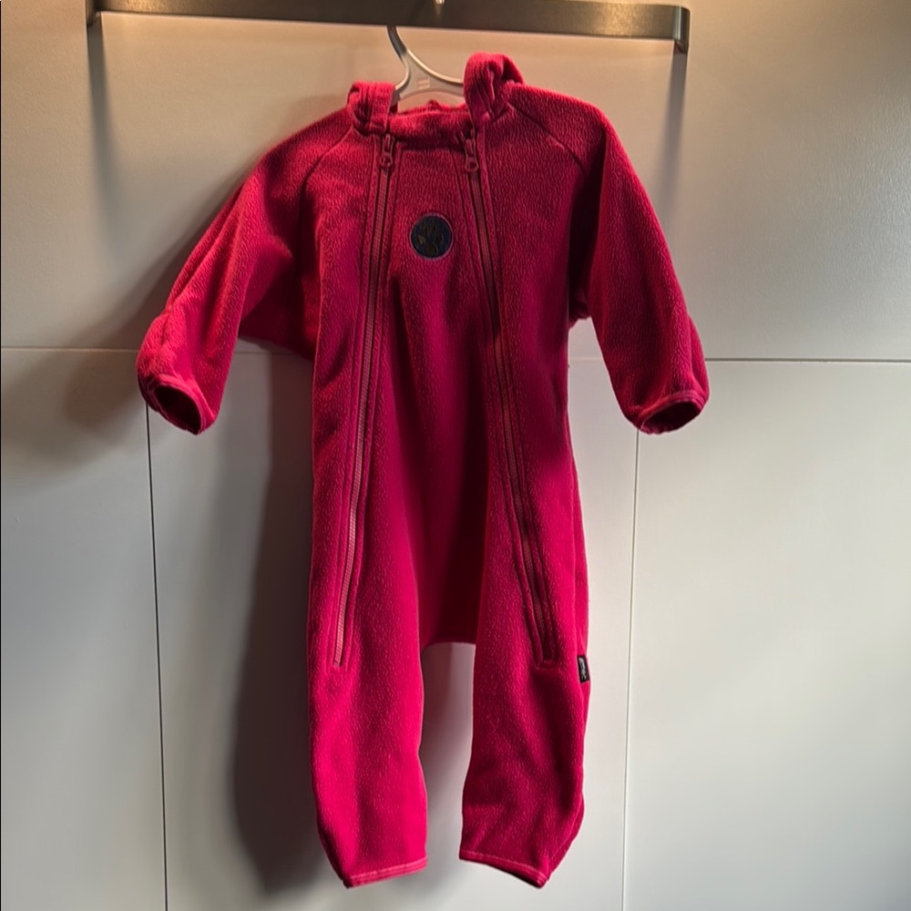 MEC Kids Fleece Footie - Bright Pink